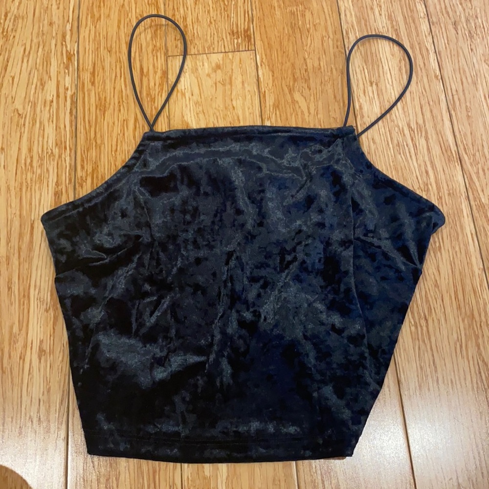 Wild fable velvet black top